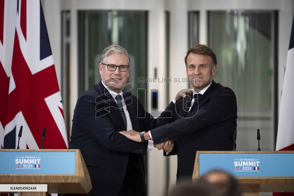 Keir Starmer and Emmanuel Macron press conference