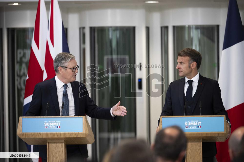 Keir Starmer and Emmanuel Macron press conference