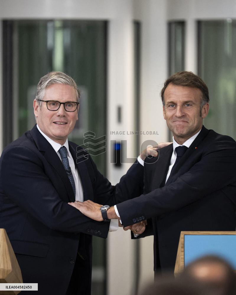 Keir Starmer and Emmanuel Macron press conference
