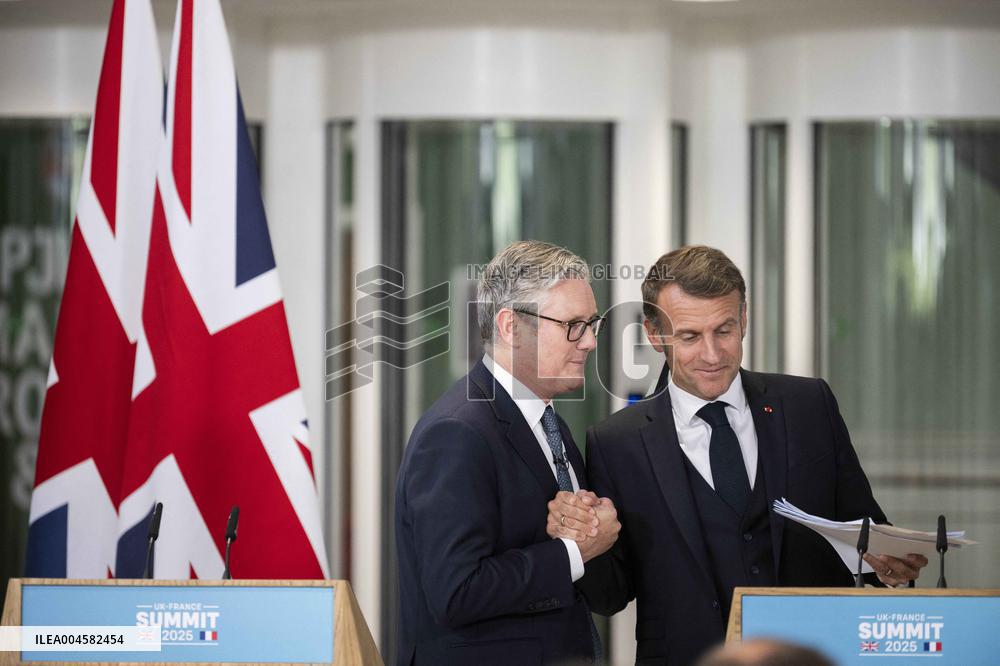 Keir Starmer and Emmanuel Macron press conference