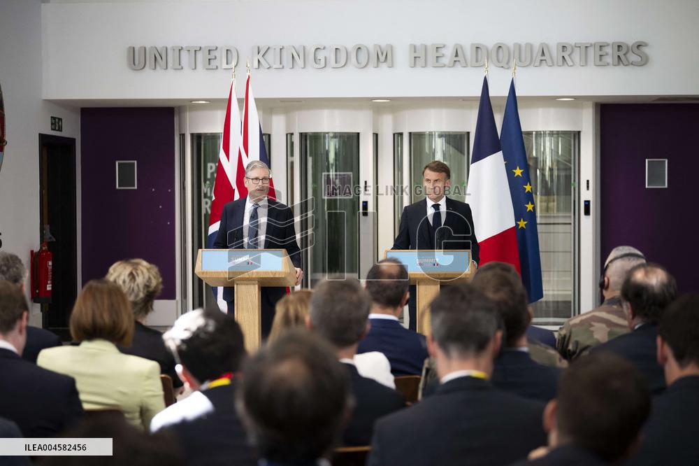Keir Starmer and Emmanuel Macron press conference