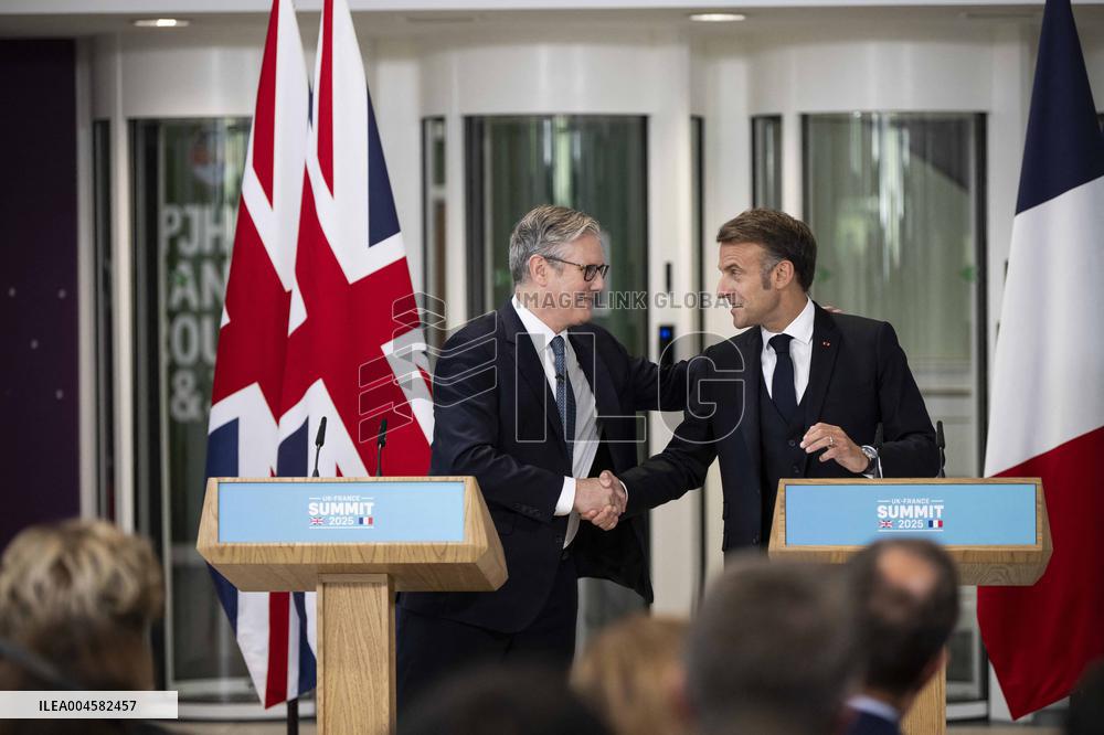 Keir Starmer and Emmanuel Macron press conference