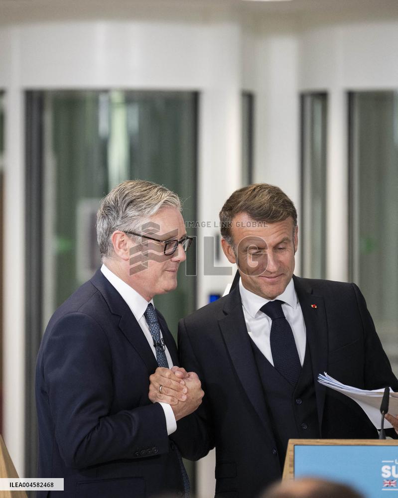 Keir Starmer and Emmanuel Macron press conference