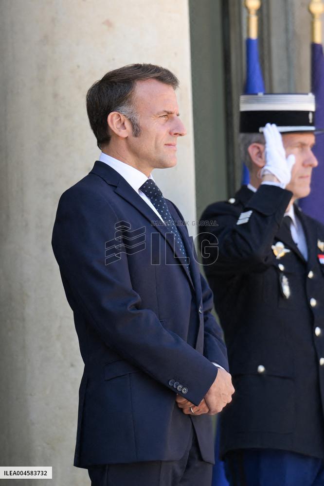 President Macron Welcomes Prince Rahim Al-Hussaini Aga Khan V - Paris