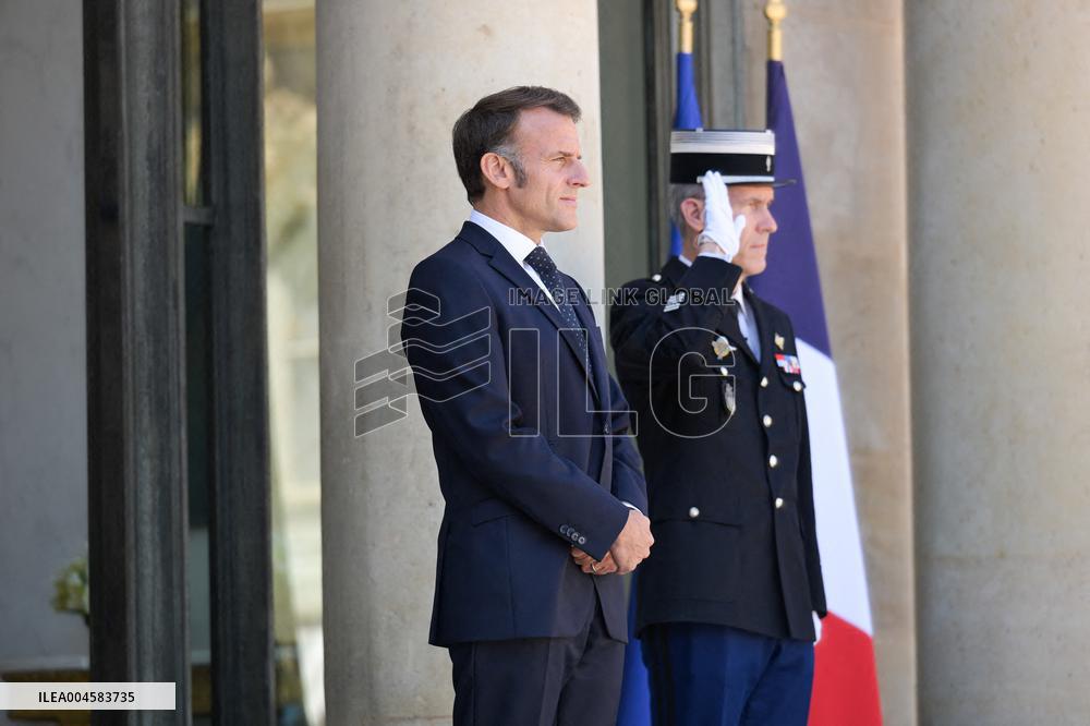 President Macron Welcomes Prince Rahim Al-Hussaini Aga Khan V - Paris