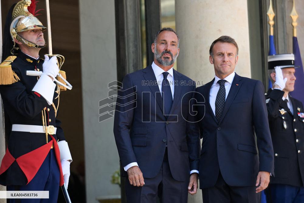 President Macron Welcomes Prince Rahim Al-Hussaini Aga Khan V - Paris