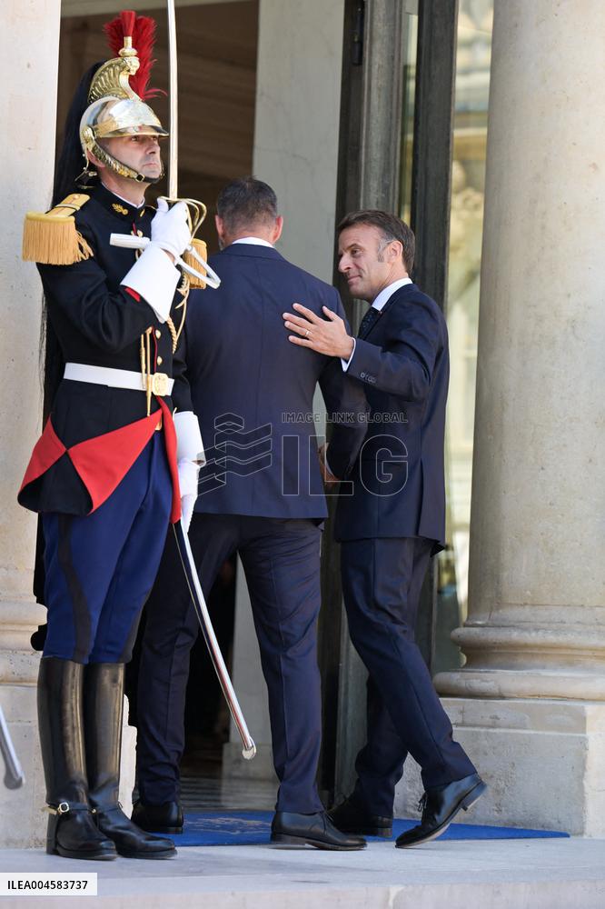 President Macron Welcomes Prince Rahim Al-Hussaini Aga Khan V - Paris