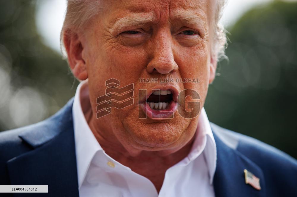 DC: President and First Lady Trump Depart the White House for Kerrville, Texas