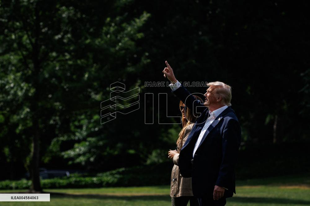 President and First Lady Trump Depart the White House - Washington