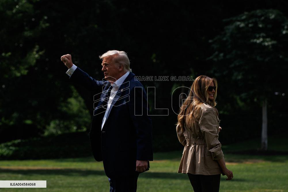 President and First Lady Trump Depart the White House - Washington