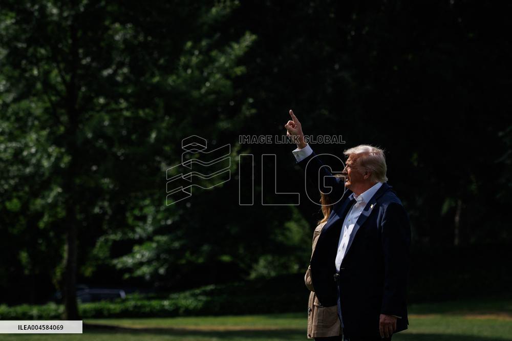 President and First Lady Trump Depart the White House - Washington