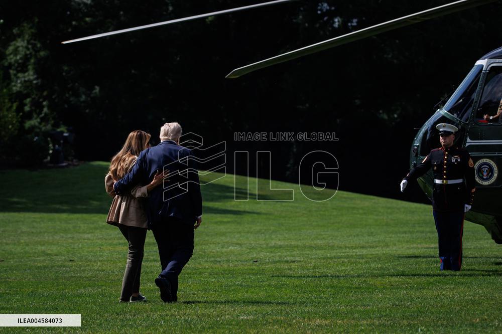 President and First Lady Trump Depart the White House - Washington