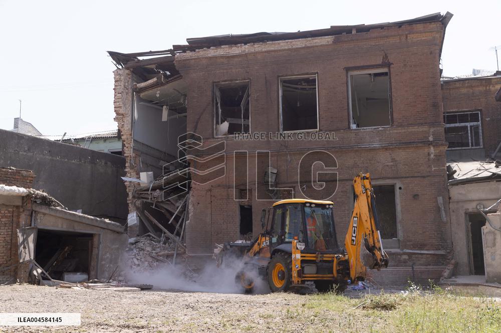 Aftermath Of Russian Drone Strike - Ukraine