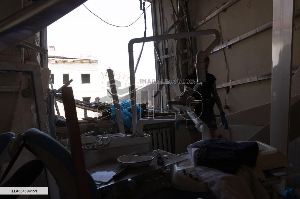 Aftermath Of Russian Drone Strike - Ukraine