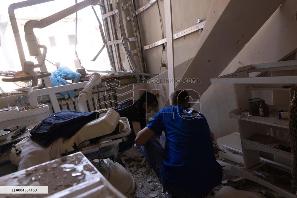 Aftermath Of Russian Drone Strike - Ukraine