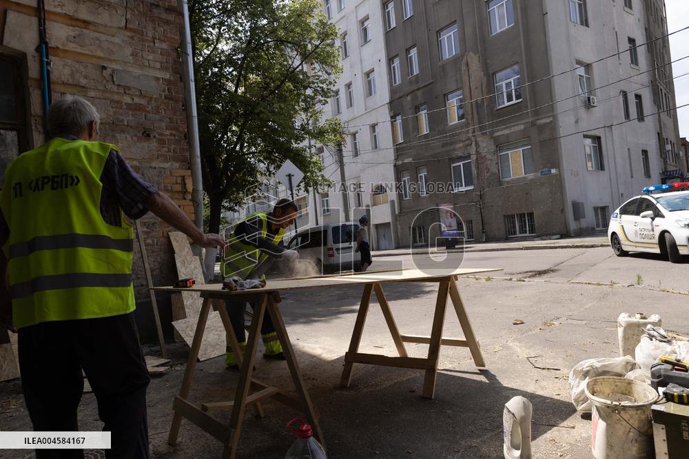 Aftermath Of Russian Drone Strike - Ukraine