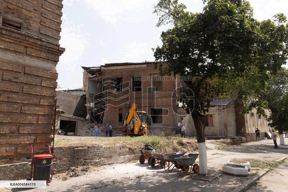 Aftermath Of Russian Drone Strike - Ukraine