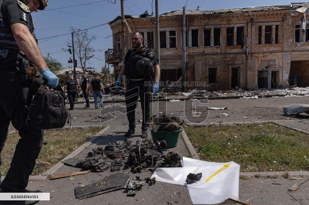 Aftermath Of Russian Drone Strike - Ukraine
