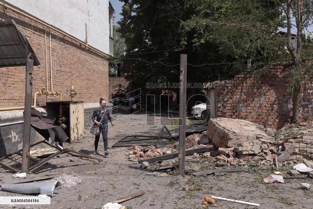 Aftermath Of Russian Drone Strike - Ukraine