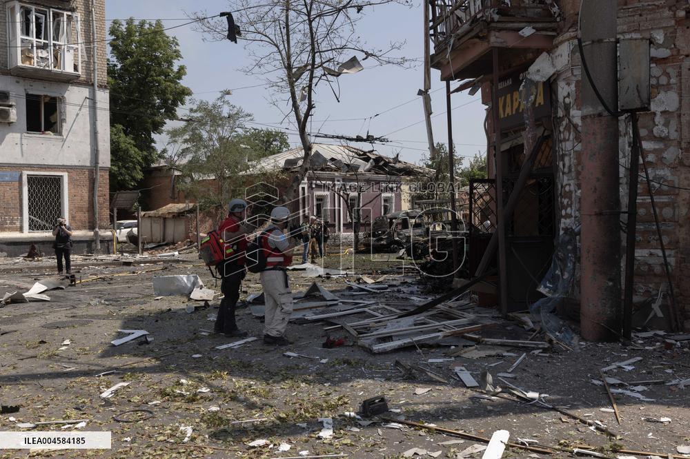 Aftermath Of Russian Drone Strike - Ukraine