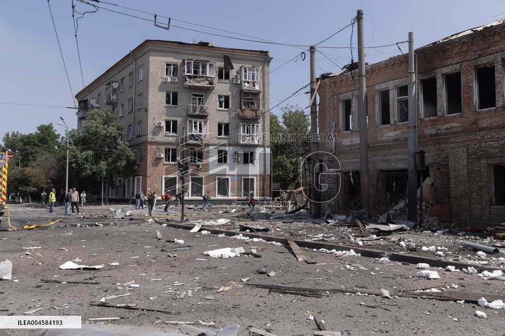 Aftermath Of Russian Drone Strike - Ukraine