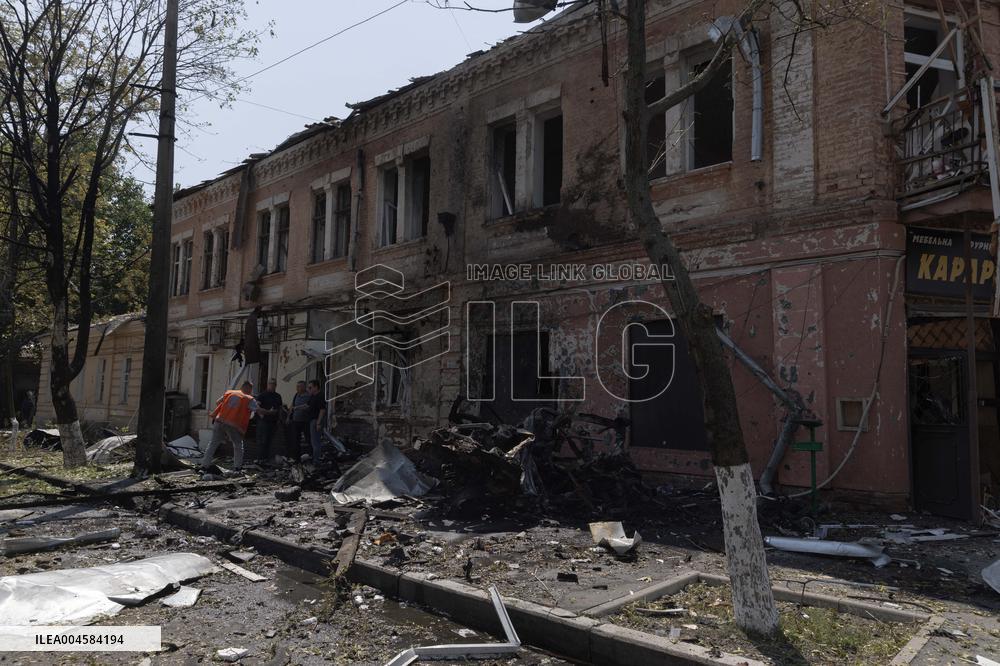 Aftermath Of Russian Drone Strike - Ukraine