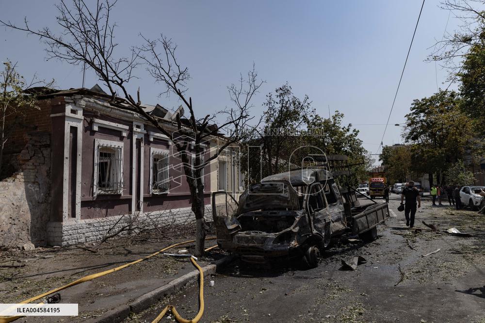 Aftermath Of Russian Drone Strike - Ukraine