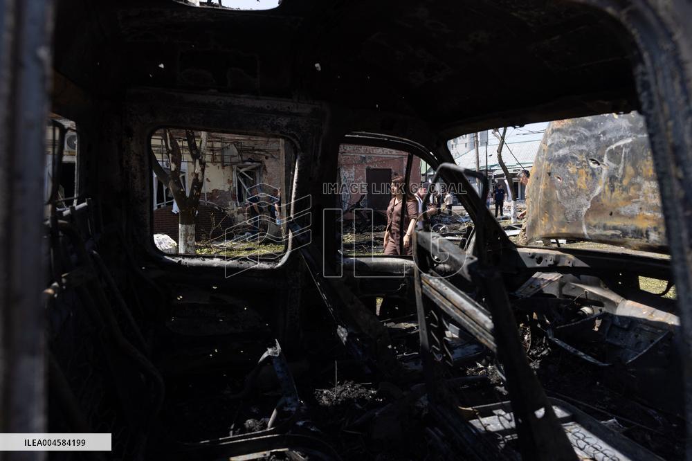 Aftermath Of Russian Drone Strike - Ukraine