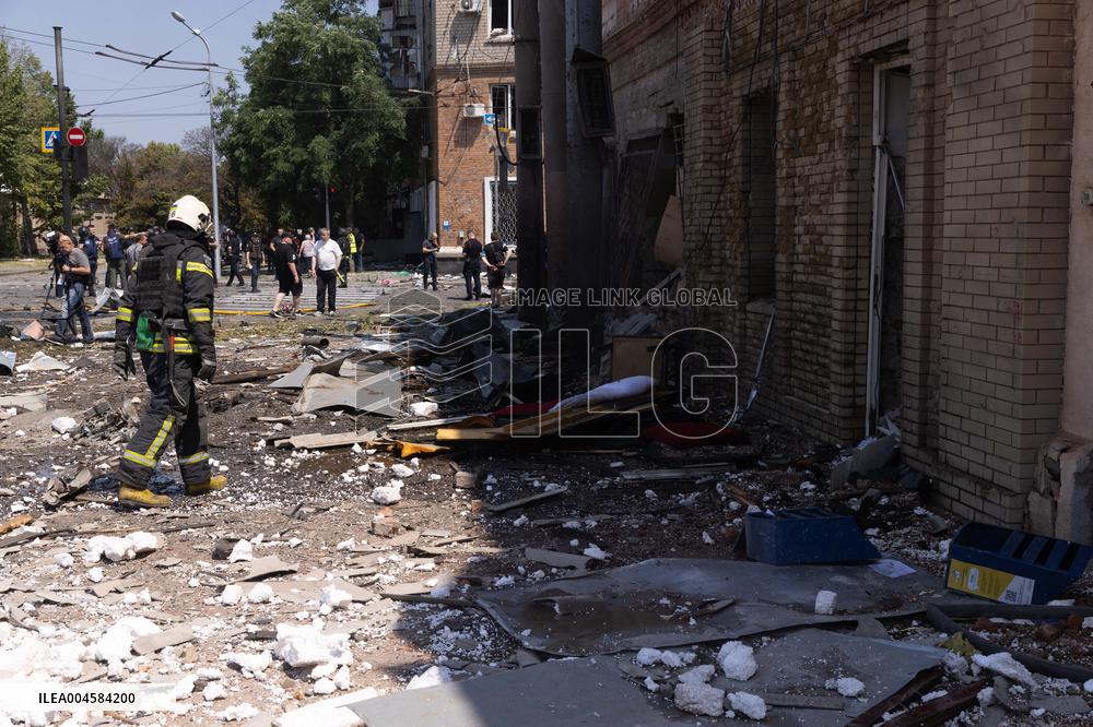 Aftermath Of Russian Drone Strike - Ukraine