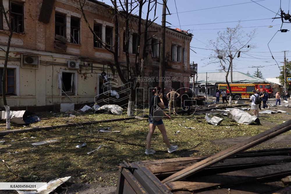 Aftermath Of Russian Drone Strike - Ukraine