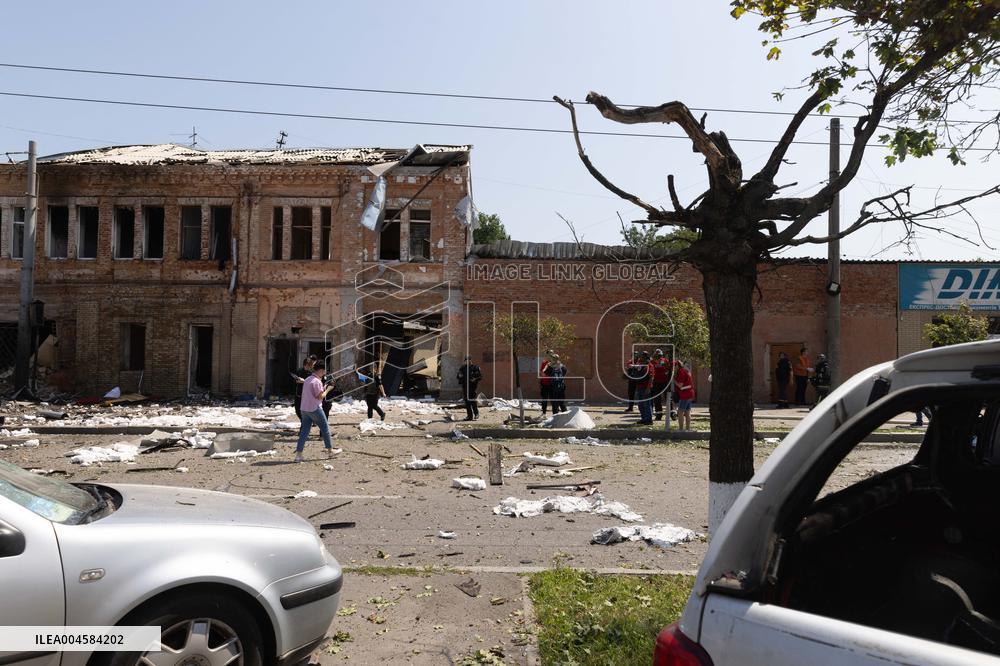 Aftermath Of Russian Drone Strike - Ukraine