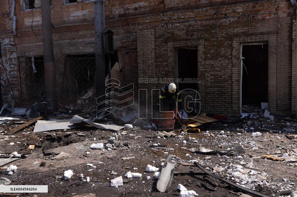 Aftermath Of Russian Drone Strike - Ukraine