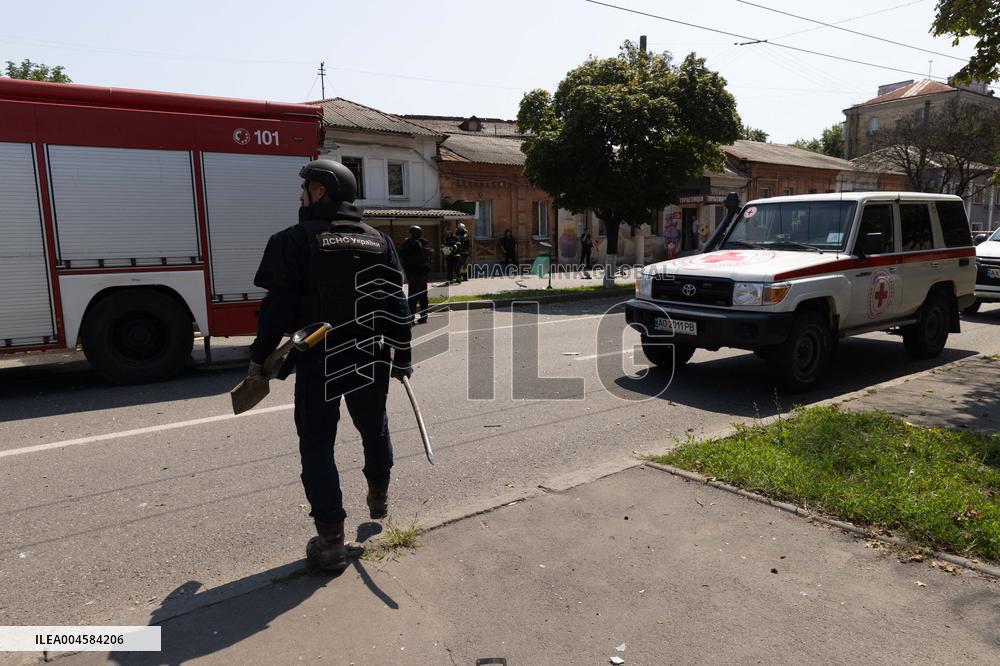 Aftermath Of Russian Drone Strike - Ukraine