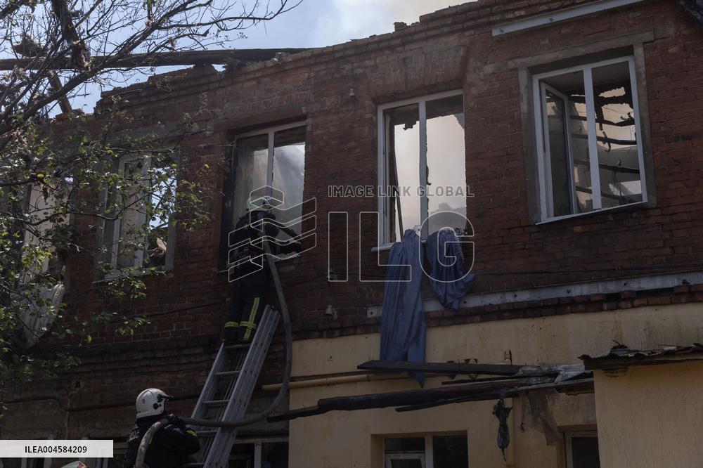 Aftermath Of Russian Drone Strike - Ukraine