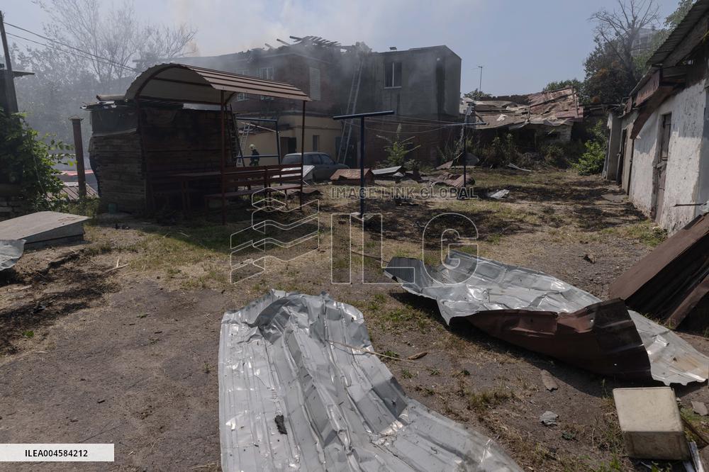 Aftermath Of Russian Drone Strike - Ukraine