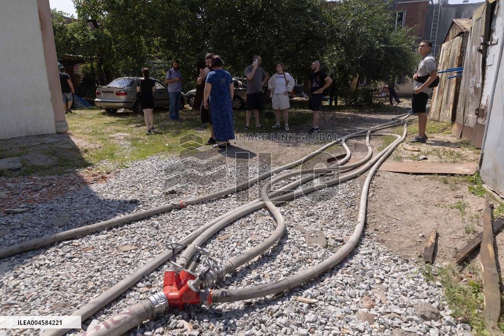 Aftermath Of Russian Drone Strike - Ukraine