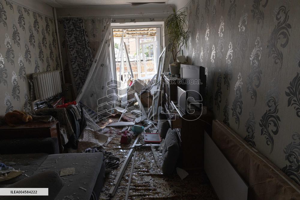 Aftermath Of Russian Drone Strike - Ukraine