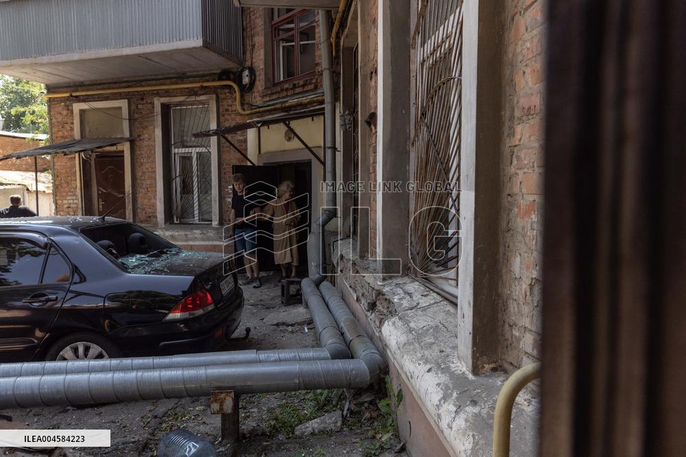 Aftermath Of Russian Drone Strike - Ukraine