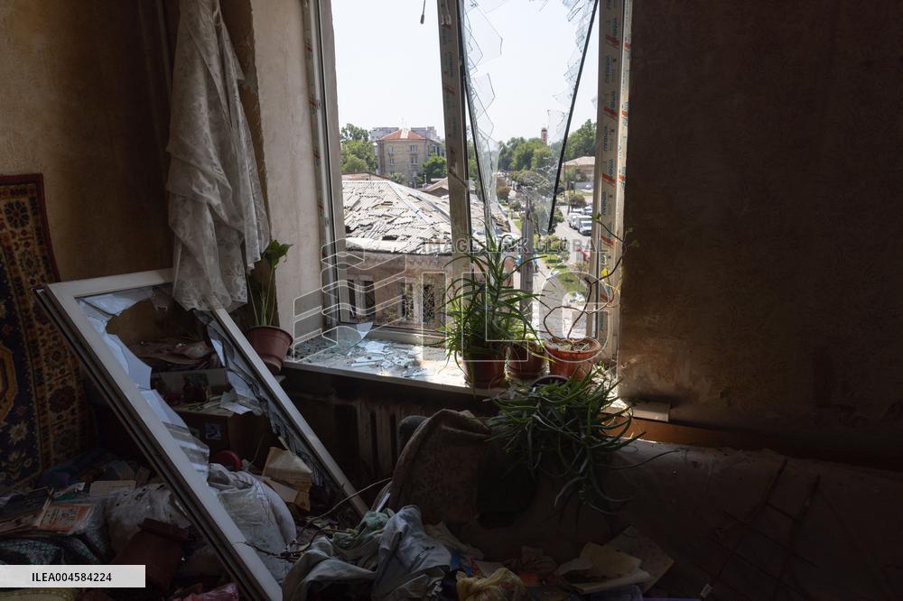 Aftermath Of Russian Drone Strike - Ukraine