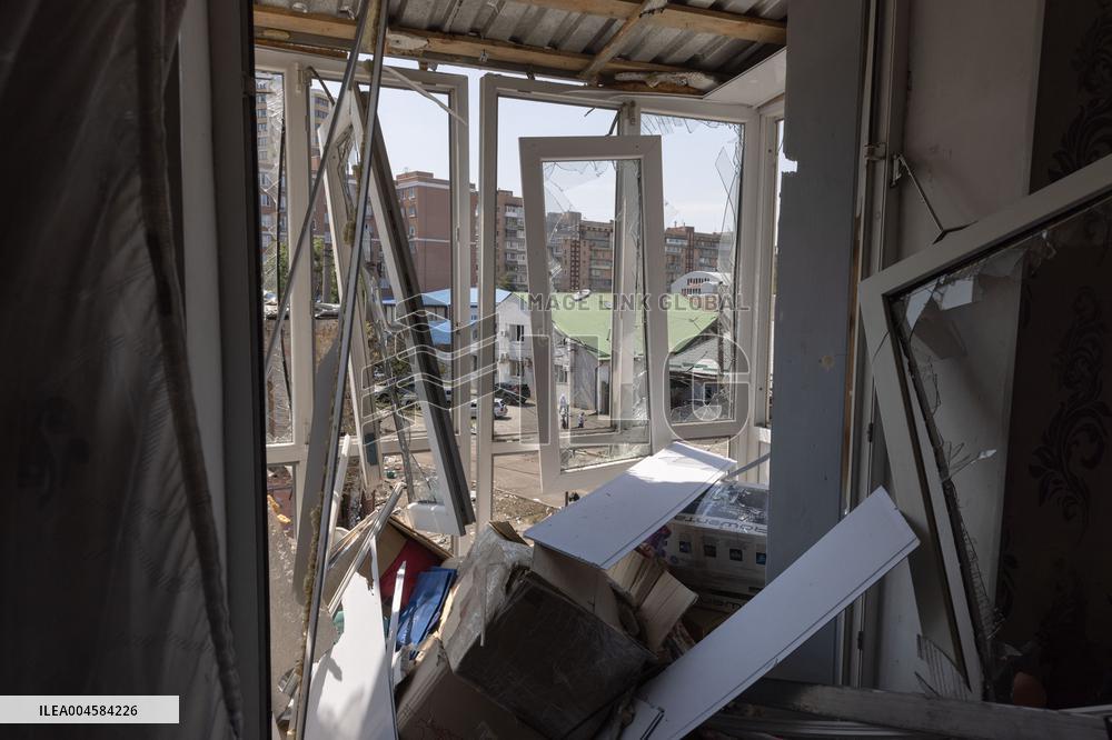 Aftermath Of Russian Drone Strike - Ukraine