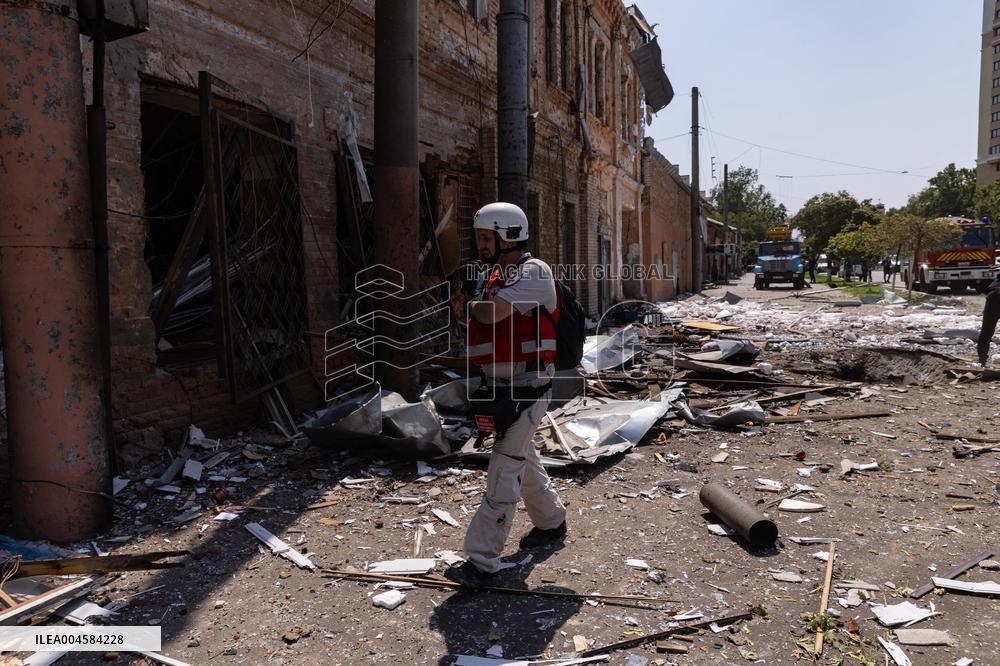 Aftermath Of Russian Drone Strike - Ukraine