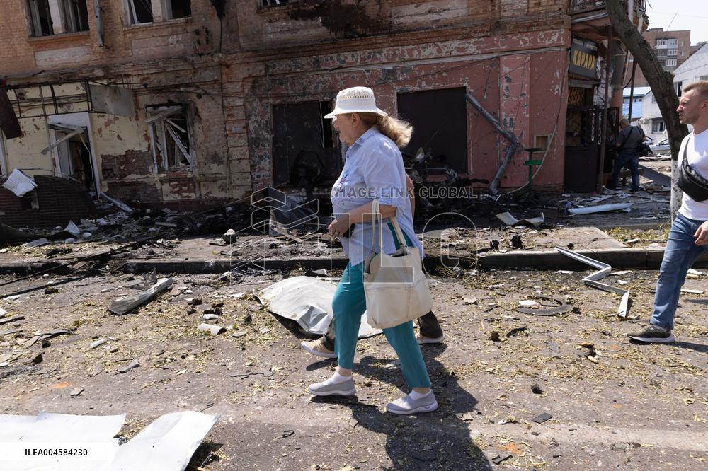 Aftermath Of Russian Drone Strike - Ukraine