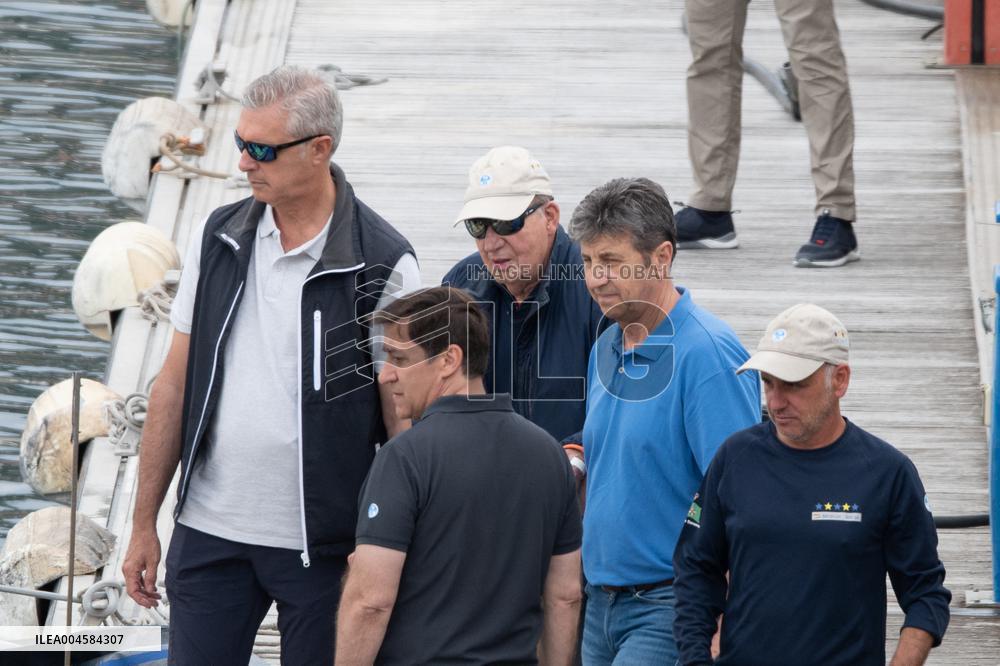 King Juan Carlos Goes Sailing With Pedro Campos - Spain