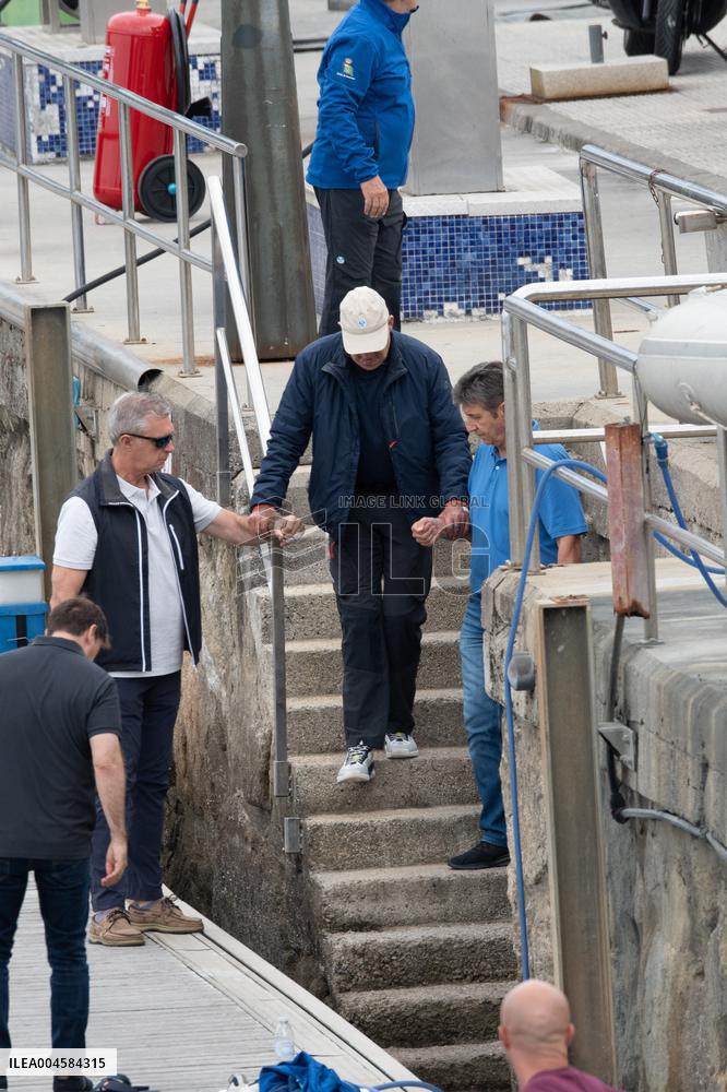 King Juan Carlos Goes Sailing With Pedro Campos - Spain