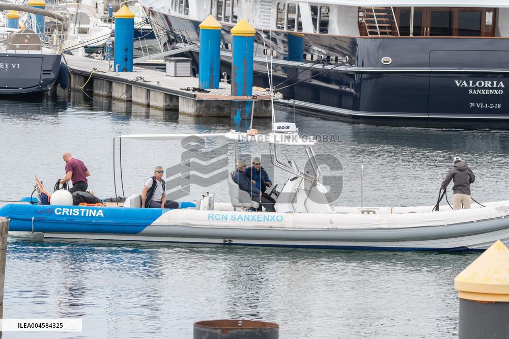King Juan Carlos Goes Sailing With Pedro Campos - Spain