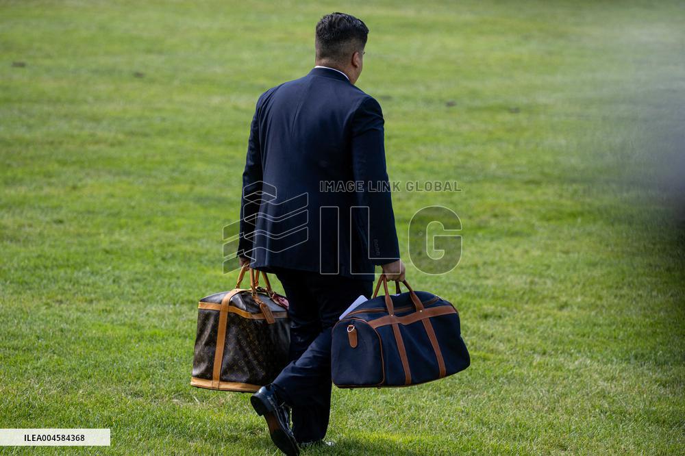 President Trump And Wife Depart White House For Texas - Washington