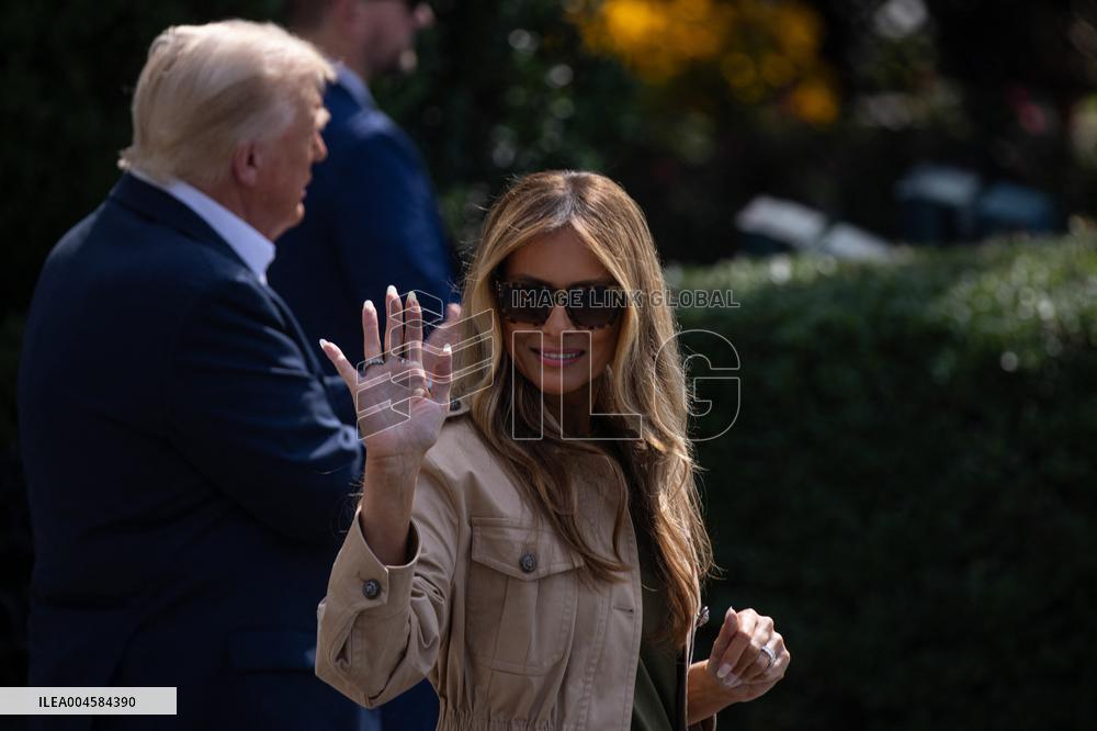 President Trump And Wife Depart White House For Texas - Washington