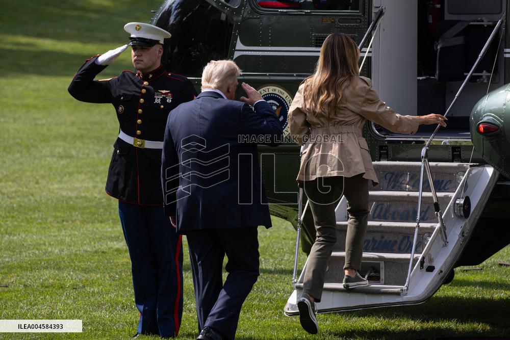 President Trump And Wife Depart White House For Texas - Washington