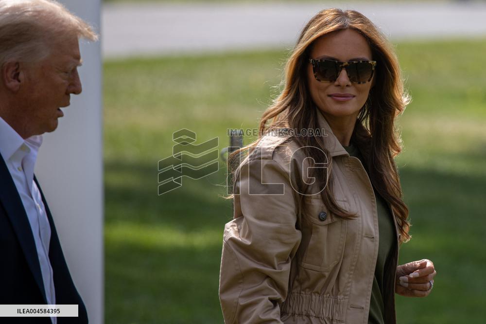 President Trump And Wife Depart White House For Texas - Washington