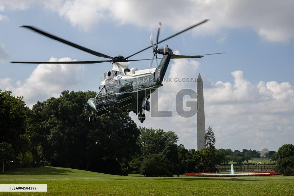 President Trump And Wife Depart White House For Texas - Washington